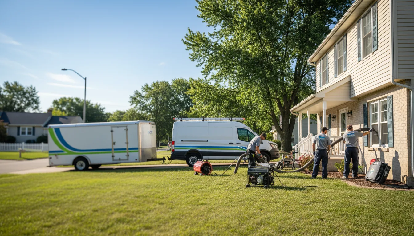 Flooded Basement Restoration And Cleanup With Repair in Moline, KS near me